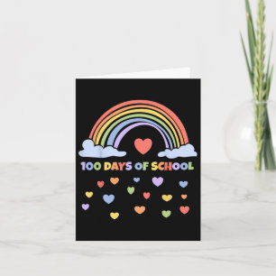 100. Schullehrer Kinder 100 Tage Regenbogen Karte