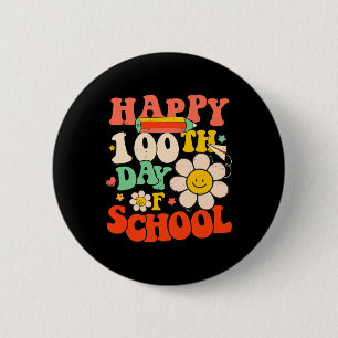 100. Schullehrer Kinder 100 Tage Retro Gr Button