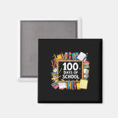100. Schullehrer Kinder glücklich 100 Tage m Magnet (Vorderseite/Rückseite)