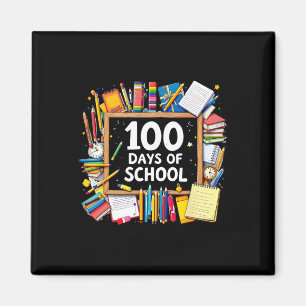 100. Schullehrer Kinder glücklich 100 Tage m Magnet