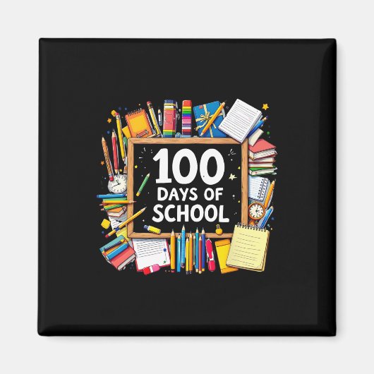 100. Schullehrer Kinder glücklich 100 Tage m Magnet (Vorne)