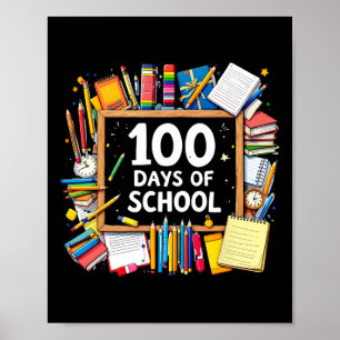 100. Schullehrer Kinder glücklich 100 Tage m Poster