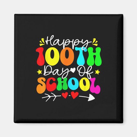 100. Schullehrer Kinder Kind glücklich 100 D Magnet (Vorne)