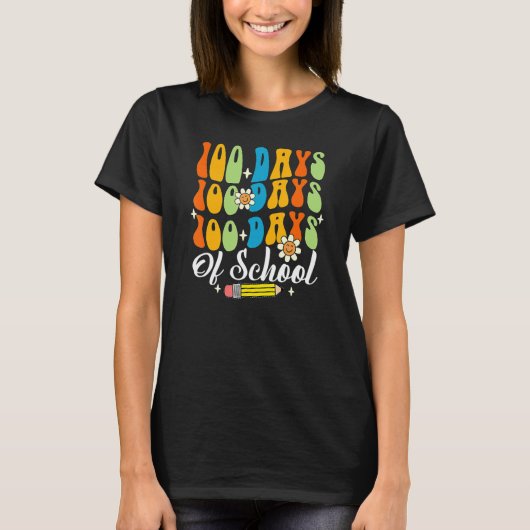 100. Schullehrer Kinder Kind glücklich 100 D T-Shirt (Vorderseite)