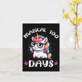 100. Schullehrer Kinder Kinder glücklich 100 Karte (Gelbe Blume)