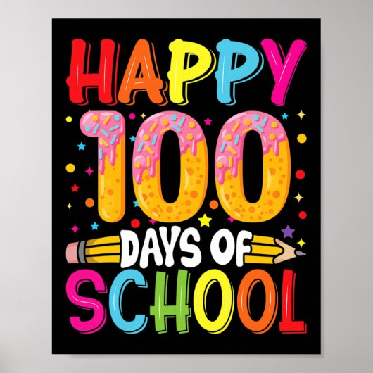 100. Schullehrer Kinder Kinder glücklich 100 Poster (Vorne)