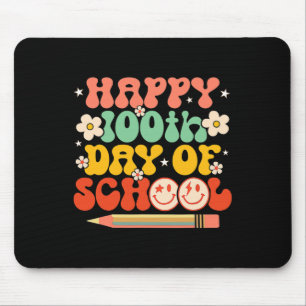 100. Schullehrer Kinder Retro Groovy 100 Mousepad