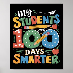 100. Schullehrer Meine Schüler sind 100 da Poster