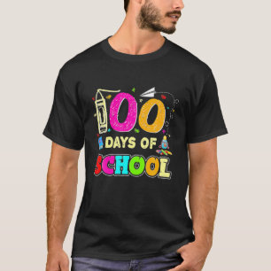 100. Schullehrer Regenbogen Niedlich für Kinder T-Shirt