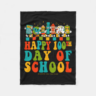 100. Schullehrer Schüler Groovy Hi Fleecedecke