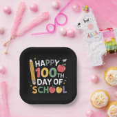 100. SchullehrerInnen glücklich 100 Tage Pappteller (Party)