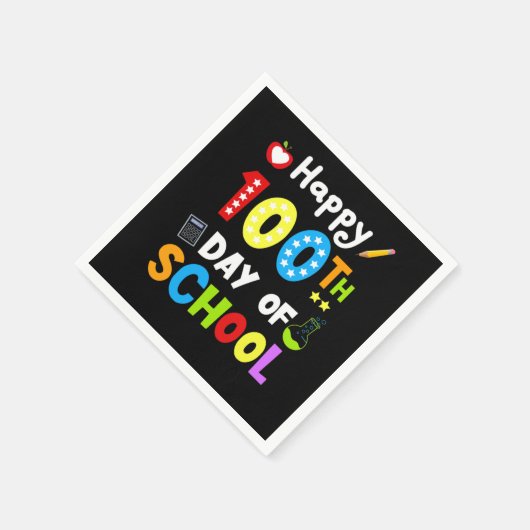 100. Schullehrertag 100 Tage Serviette (Ecke)