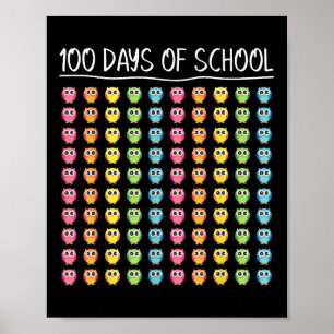 100. Schullehrertag glücklich 100 Tage Scho Poster