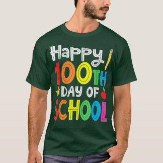 100. Schullehrertag Kinder glücklich 100 T-Shirt