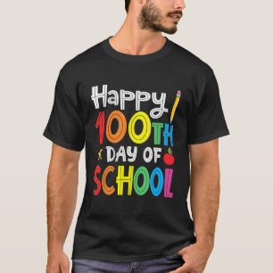100. Schullehrertag Kinder glücklich 100 Tage T-Shirt