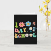 100. Schullehrertag Kinder haben 100 Tage Glück Karte (Gelbe Blume)