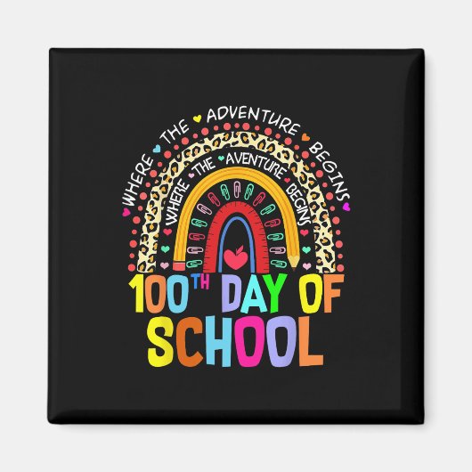100. Schullehrertag Schüler 100 Tage intelligent Magnet (Vorne)