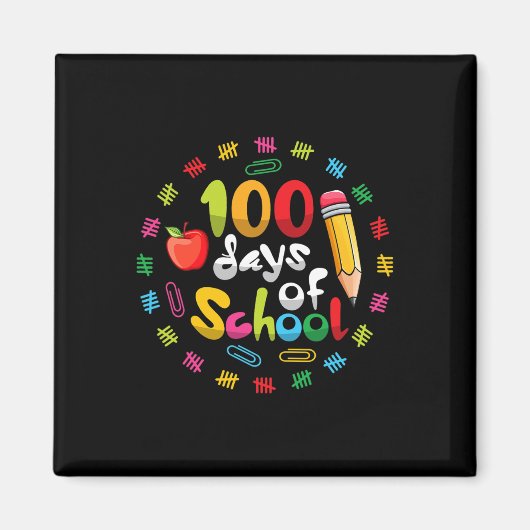 100. Schullehrertag Schüler 100 Tage Sma Magnet (Vorne)