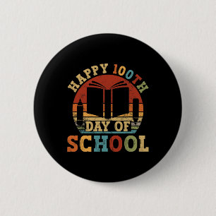 100. Schullehrertag Schüler 100 Tage Vinta Button