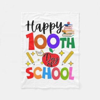 100. Schullehrertag Schüler Kinder 100 Tage Fleecedecke