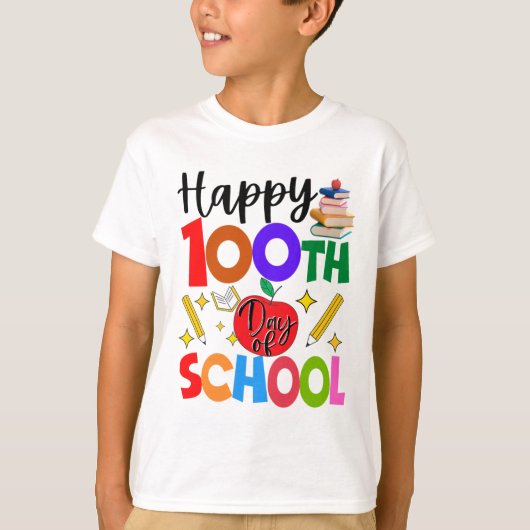 100. Schullehrertag Schüler Kinder 100 Tage T-Shirt (Vorderseite)