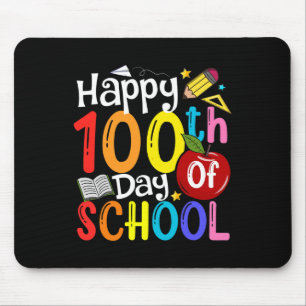 100. Schullehrertag Student glücklich 100 Tag Mousepad