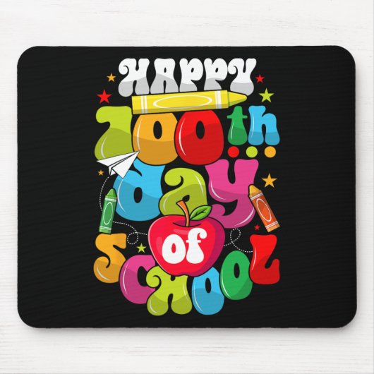 100. Schullehrertag Student glücklich 100 Tag Mousepad (Vorne)