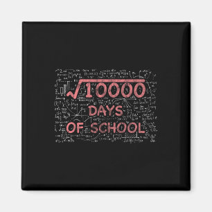 100. Schulmathematiklehrer 100 Schultage Magnet