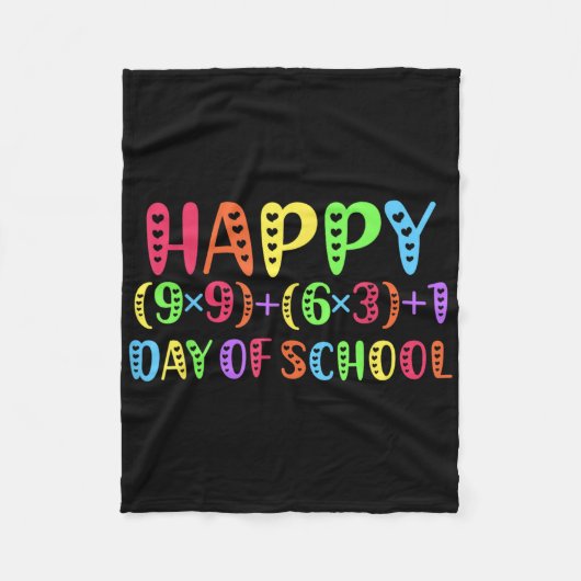 100. Schulmathematiklehrer Regenbogen 100 Tage Fleecedecke (Vorderseite)