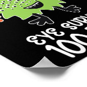 100. Schulmonster Jungen Kinder Auge überlebt Poster (Ecke)