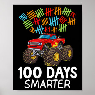 100. Schulmonster-Lkw-Kleinkind 100 Tage Poster