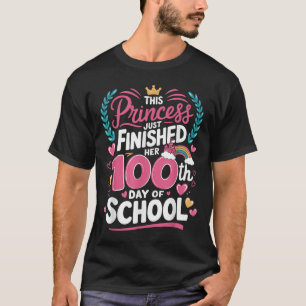 100. Schulprinzessin Kinder Mädchen 100 Tage T-Shirt