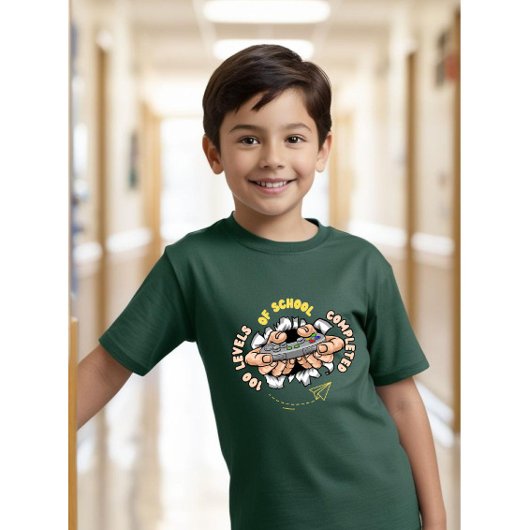 100 Schulstufen abgeschlossen Kinder T-Shirt
