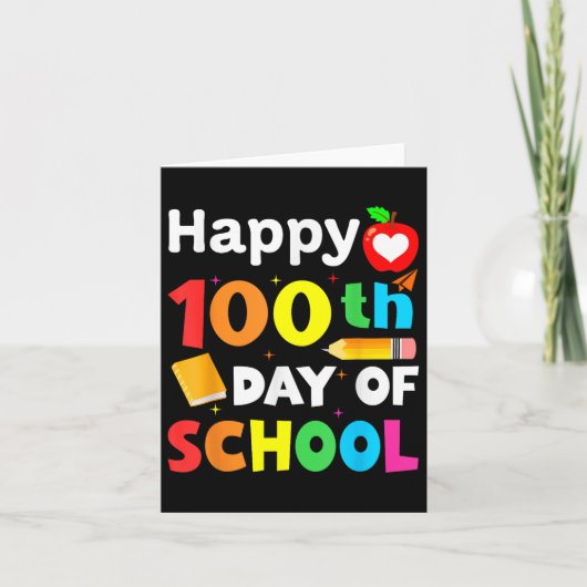 100. Schultag 100 Schultage Karte (Vorderseite)