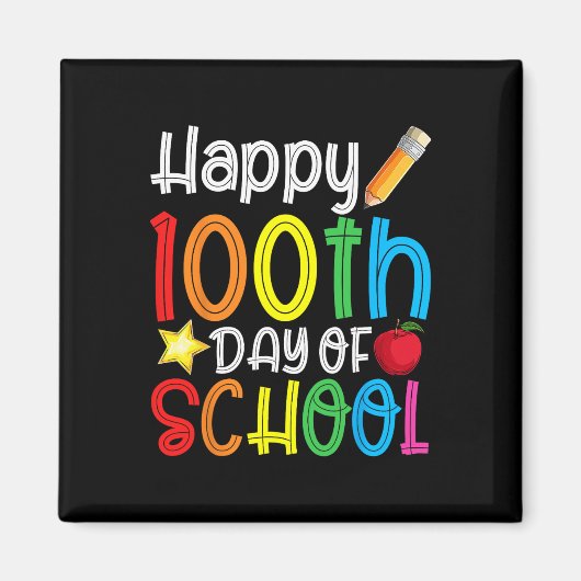 100. Schultag 100 Schultage Magnet (Vorne)