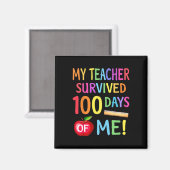 100. Schultag 100 Schultage Magnet (Vorderseite/Rückseite)
