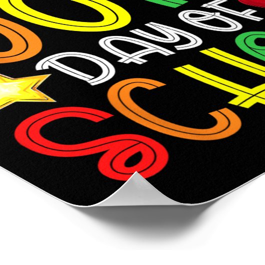 100. Schultag 100 Schultage Poster (Ecke)