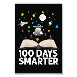 100. Schultag 100 Tage Bücher Smarter Raum  Fotodruck