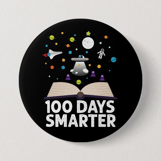 100. Schultag 100 Tage intelligenter Bücherraum Button (Vorderseite)
