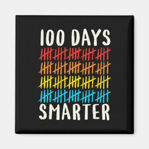 100. Schultag 100 Tage intelligenter Lehrer Stude Magnet