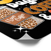 100. Schultag 100 Tage Kaffee für Lehrer Poster (Ecke)