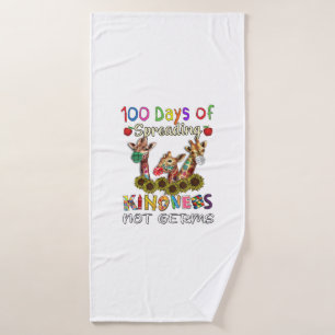 100. Schultag 100 Tage Kindheit verbreiten Badehandtuch
