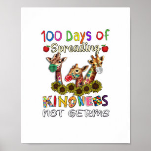 100. Schultag 100 Tage Kindheit verbreiten Poster
