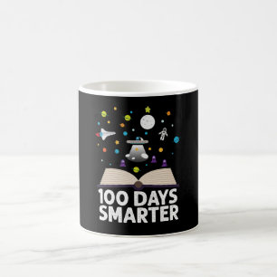 100. Schultag 100 Tage schlauer Bücher Weltraum Kaffeetasse