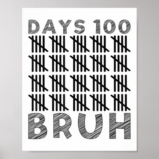 100. Schultag 100 Tage Schulkinder Poster (Vorne)