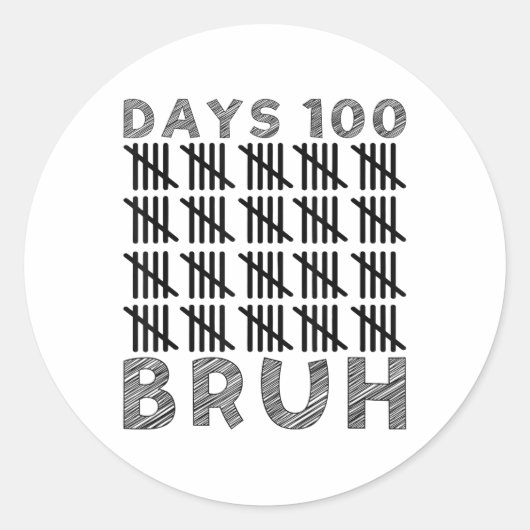 100. Schultag 100 Tage Schulkinder Runder Aufkleber (Vorderseite)