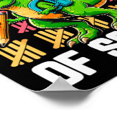 100. Schultag 100 Tage Schulweg Dinosaurier Poster (Ecke)