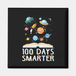 100. Schultag 100 Tage smartere Bücher Platz L Magnet