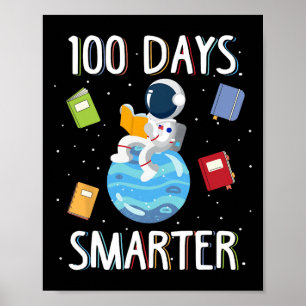 100. Schultag 100 Tage smartere Bücher Platz L Poster