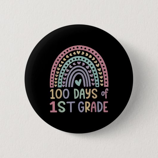 100. Schultag 1. Klasse 100 Tage klüger Button (Vorderseite)